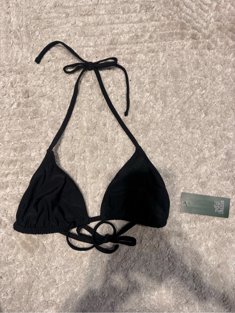 wild fable Black Triangle Halter Swim Top